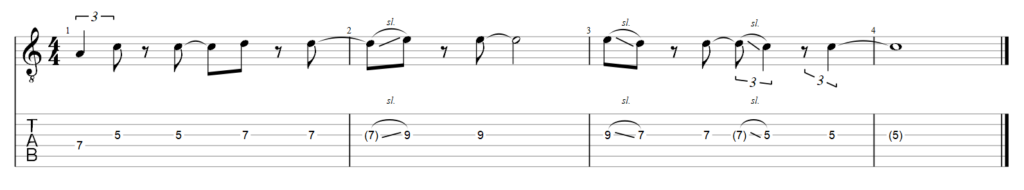 guitar tab example 12