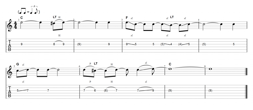 Leading tones on single string